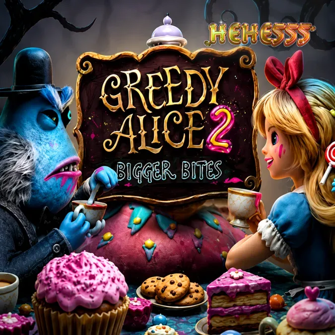 Greedy Alice 2 Bigger Bites স্লট গেমের একটি দৃশ্য